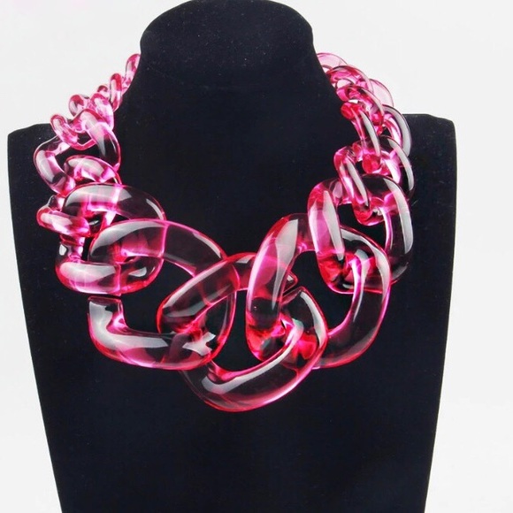 Jewelry - PRE ORDER Statement Necklace in Pink or Blue